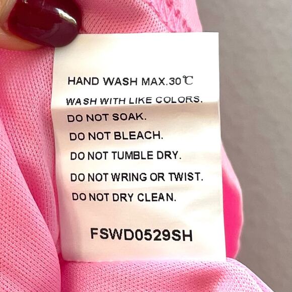 Faeriesty One Shoulder Sleeveless Pink Sequin Cocktail Dress, Women's Medium - Picture 13 of 13